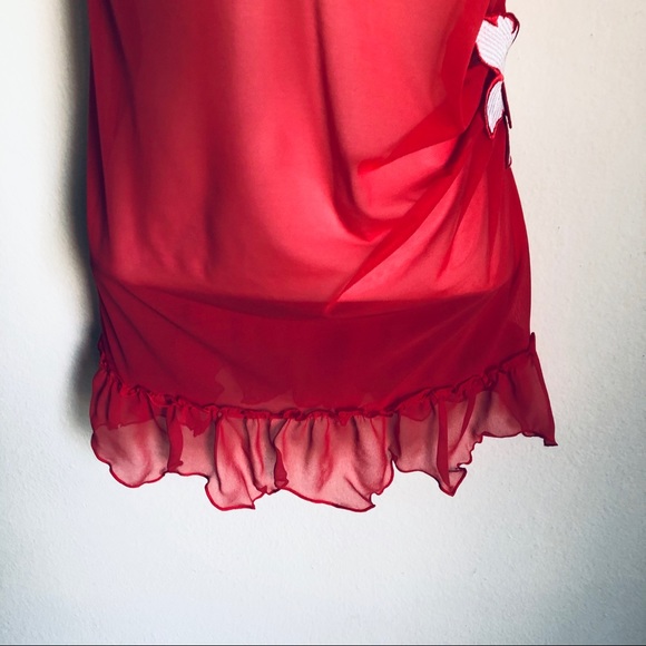 VICTORIA SECRET RED BABYDOLL.SIZE 36 C - Picture 4 of 7